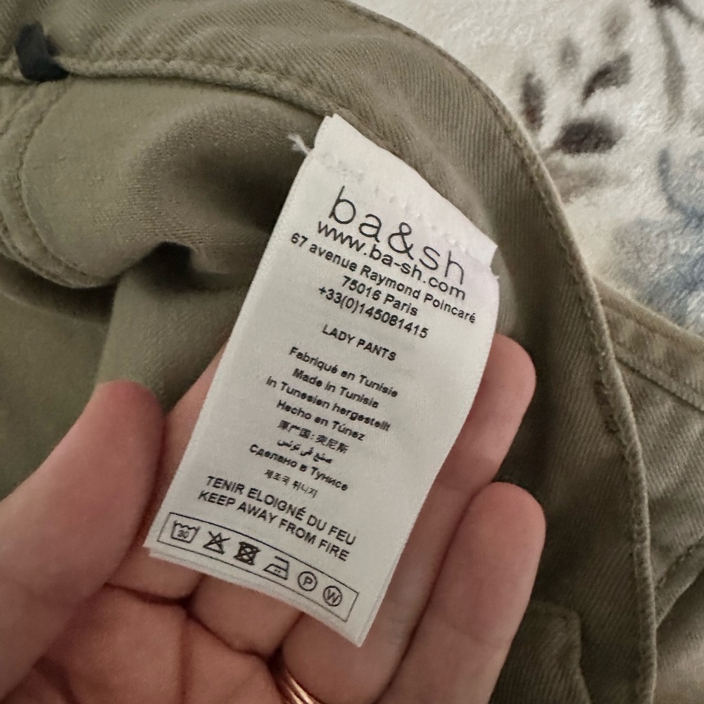 ba&sh Jeans Size 6 Khaki Denim Wash - Picture 12 of 14
